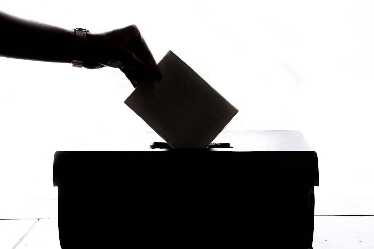 A person casting a vote into a ballot box, reflecting the civic participation of the Americanism pillar