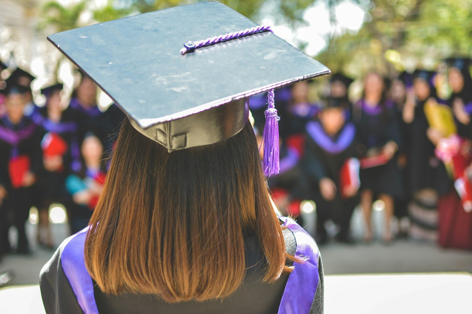 A graduate wearing an academic cap, representing the education benefits of the GI Bill