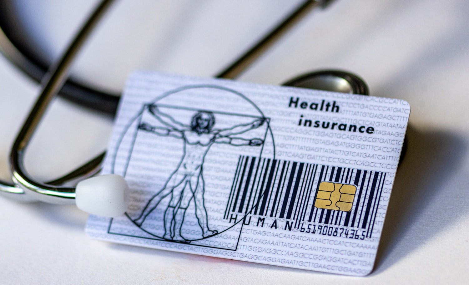 A health insurance card, representing CHAMPVA coverage for family members
