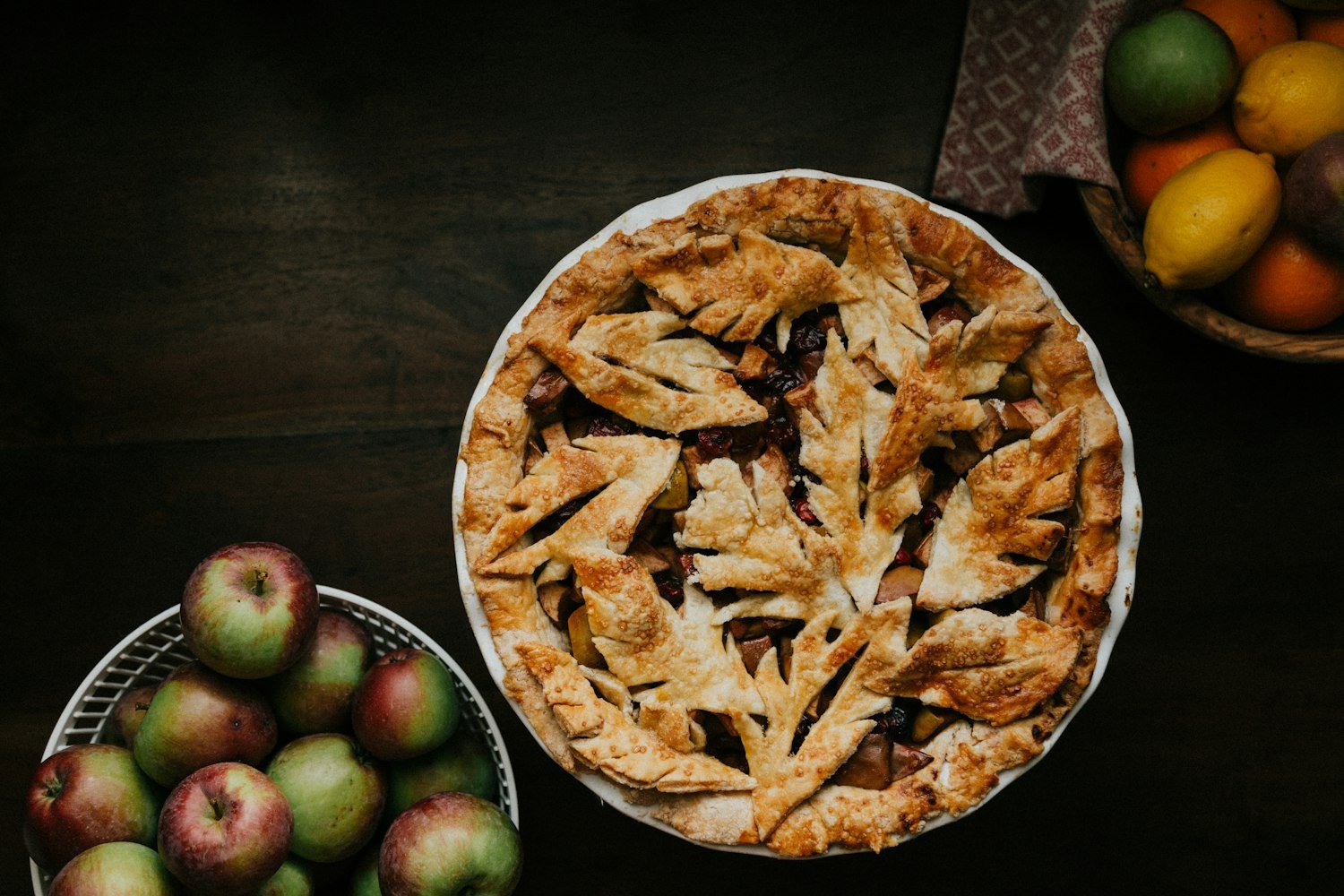 A homemade pie on a plate, reflecting the baking and meal service Auxiliary members are known for