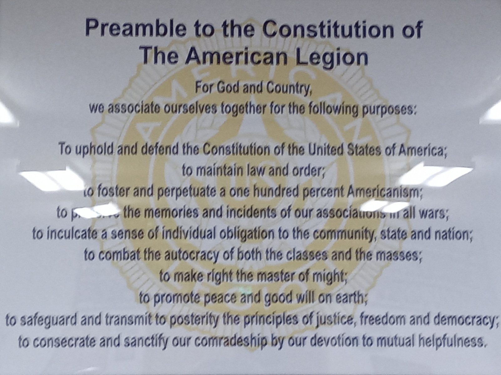 Santiam Post 51 Constitution document