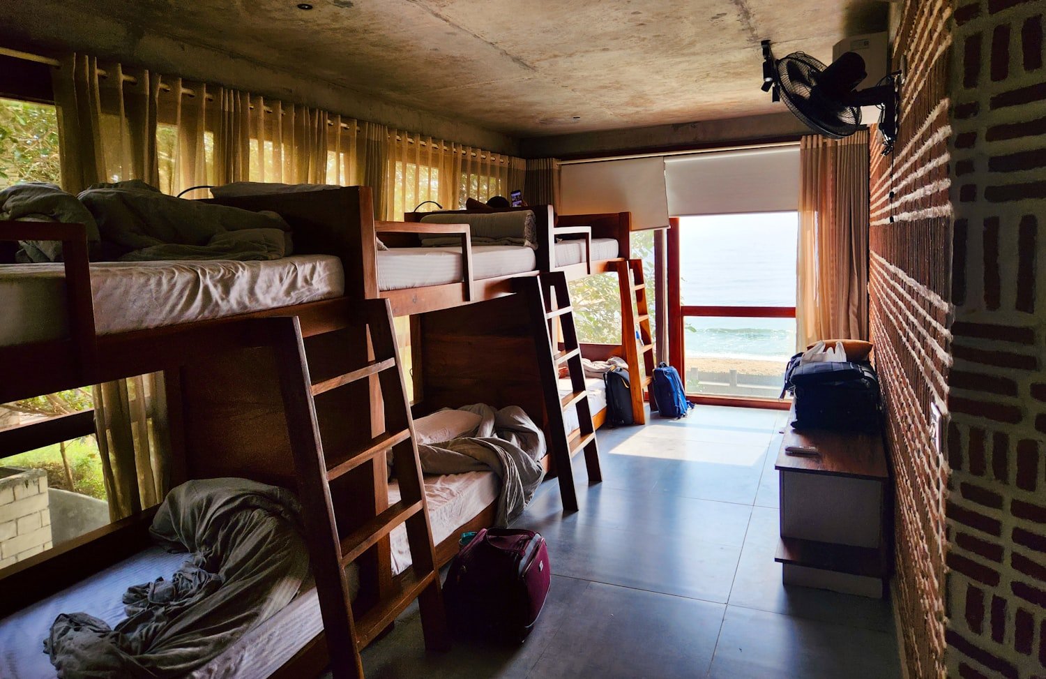 Bunk beds in a shared room, representing transitional and emergency housing