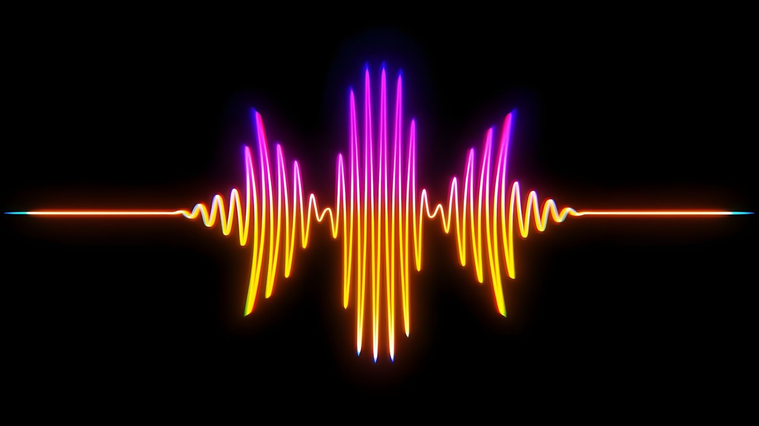 A sound wave visualization, representing the frequencies measured in an audiometry test